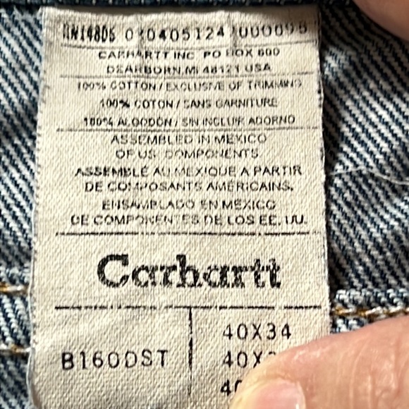 Carhartt Relaxed Fit Blue Jeans Sz 40x34 - Picture 9 of 13